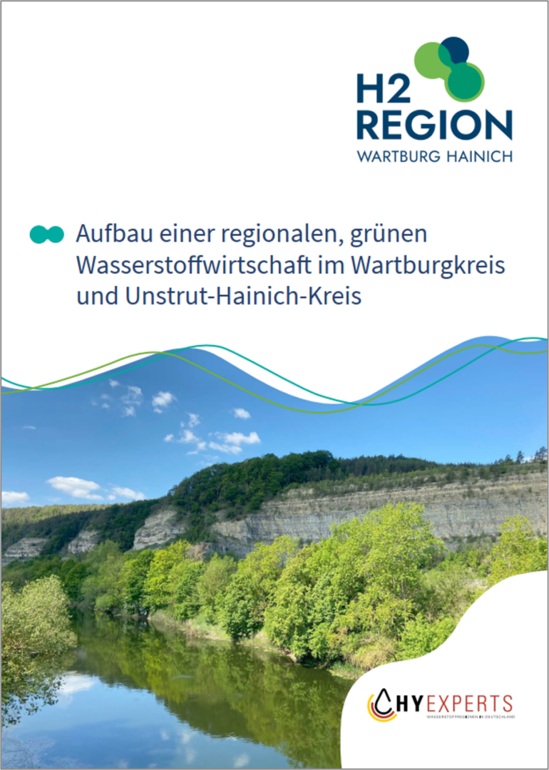 Broschüre "Aufbau einer regionalen, grünen Wasserstoffwirtschaft im Wartburgkreis und Unstrut-Hainich-Kreis"